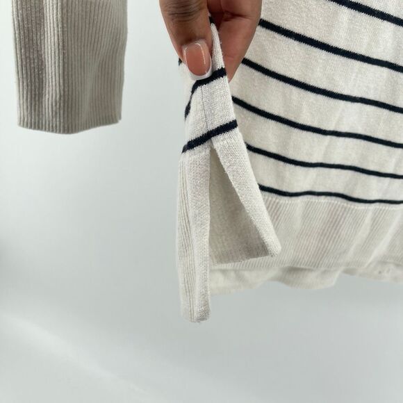 Motherhood Maternity White Black Striped Oversized Pullover Sweater XS - Picture 8 of 11